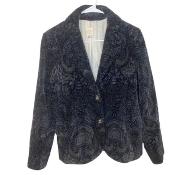 Anthropologie Jackets & Blazers - Anthropologie Lauren Moffatt faux velvet blazer size M